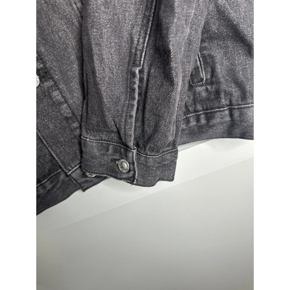 Levi's Silver Tab Men's‎ Black Denim Trucker Jacket with White Faux Shearling